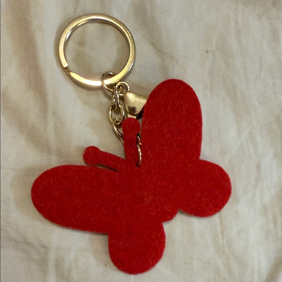 Red Butterfly Keychain Bag Charm - Picture 2 of 2
